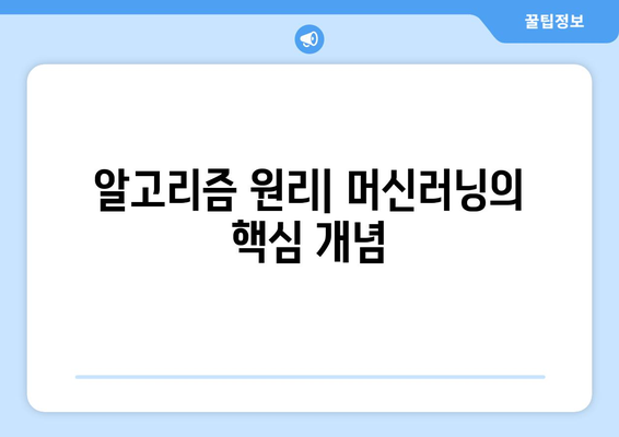 머신러닝 알고리즘의 원리와 비즈니스 응용법